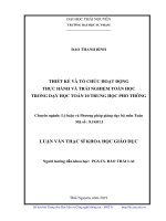 (Luận văn thạc sĩ) Thiết kế và tổ chức hoạt động thực hành và trải nghiệm toán học trong dạy học toán 10 trung học phổ thông