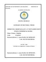 Nâng cao chất lượng tín dụng tại các ngân hàng thương mại cổ phần việt nam tt tiếng anh 