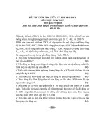 Đề kiểm tra giữa kỳ môn Máy điện