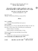 Đề thi tốt nghiệp cao đẳng nghề khóa 3 - Nghề: Lắp đặt điện và điều khiển trong công nghiệp - Môn thi: Lý thuyết chuyên môn - Mã đề thi: KTLĐ&ĐKTCN-LT36