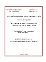 Đánh giá tác động của văn bản quy phạm pháp luật của chính quyền địa phương cấp tỉnh tt tiếng anh 