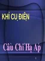 Bài giảng Khí cụ điện: Cầu chì hạ áp
