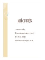 Bài giảng Khí cụ điện (Phần II): Chương 5 - TS. Nguyễn Văn Ánh