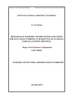 Nghiên cứu đề xuất giải pháp phòng cháy cho rừng thông ba lá (pinus kesiya) tại vườn quốc gia bidoup   núi bà, tỉnh lâm đồng tt tiếng anh 