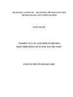 Nghiên cứu các giải pháp xã hội hóa phát triển bóng đá futsal tại việt nam 