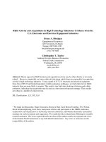 R&D Activity and acquisitions in high technology industries: Evidence from the U.S. electronic and electrical equipment industries