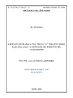 Nghiên cứu đề xuất giải pháp phòng cháy cho rừng thông ba lá (pinus kesiya) tại vườn quốc gia bidoup   núi bà, tỉnh lâm đồng tt 