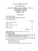 Đề thi tốt nghiệp cao đẳng nghề khóa 3 (2009-2012) - Nghề: Điện công nghiệp - Môn thi: Thực hành nghề - Mã đề thi: ĐCN-TH12