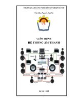 Giáo trình Hệ thống âm thanh: Phần 1 - Nguyễn Anh Tú (Chủ biên)