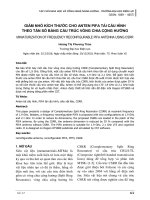 Giảm nhỏ kích thước cho anten PIFA tái cấu hình theo tần số bằng cấu trúc vòng chia cộng hưởng
