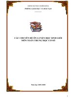 Các chuyên đề bồi dưỡng học sinh giỏi môn Toán 9 cấp THCS