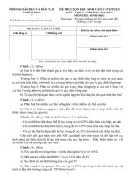 Bộ đề và đáp án thi HSG môn sinh học lớp 9 cấp huyện