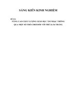 skkn NÂNG CAO CHẤT LƯỢNG GIÁO dục âm NHẠC THÔNG QUA một số TRÒ CHƠI đối với TRẺ 24 36 THÁNG 