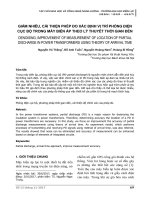 Giảm nhiễu, cải thiện phép đo xác định vị trí phóng điện cục bộ trong máy biến áp theo lý thuyết thời gian đến