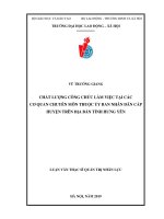 Chất lượng công chức làm việc tại các cơ quan chuyên môn thuộc ủy ban nhân dân cấp huyện trên địa bàn tỉnh hưng yên 