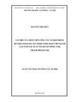 Vai trò của nhân viên công tác xã hội trong hỗ trợ chăm sóc sức khỏe tinh thần cho người cao tuổi tại xã uy nỗ, huyện đông anh, thành phố hà nội 