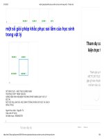 một số giải pháp khắc phục sai lầm của học sinh trong vật lý   tài liệu text