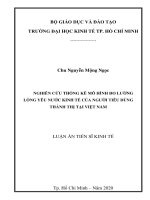 Nghiên cứu thống kê mô hình đo lường lòng yêu nước kinh tế của người tiêu dùng thành thị tại Việt Nam
