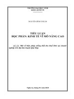 Tieu luan mot so van de chong that thu thue ở doanh nghiep quy hop