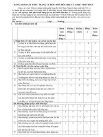 Bảng khảo sát thực trạng tự học môn hóa 9 của học sinh THCS