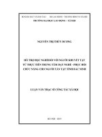 Hỗ trợ học nghề đối với người khuyết tật từ thực tiễn trung tâm dạy nghề   phục hồi chức năng cho người tàn tật tỉnh bắc ninh 