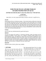 Phân tích độ tin cậy lưới điện trung áp sử dụng phương pháp cây sự cố