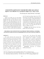 Ảnh hưởng kiểm soát nội bộ đến hiệu quả hoạt động tài chính của Tập đoàn Điện lực Việt Nam