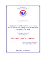 Pháp luật về chuyển nhượng dự án đầu tư trong hoạt động kinh doanh bất động sản, qua thực tiễn tại tỉnh quảng bình (tt) 