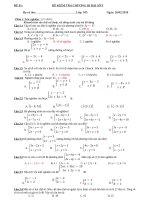 đề kiểm tra một tiết chương 3 hệ phương trình lớp 9