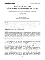 Chính sách an sinh xã hội đối với lao động và việc làm ở Việt Nam hiện nay