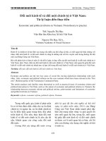 Đổi mới kinh tế và đổi mới chính trị ở Việt Nam: Từ lý luận đến thực tiễn