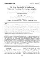 Xây dựng và phát triển kết cấu hạ tầng Thành phố Vĩnh Long: Thực trạng và giải pháp