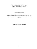 Nghiên cứu lý thuyết về phương pháp tách chiết hợp chất Terpenoid
