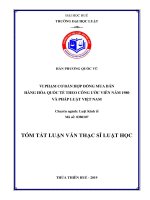 Vi phạm cơ bản hợp đồng mua bán hàng hóa quốc tế theo công ước viên năm 1980 và pháp luật việt nam (tt) 