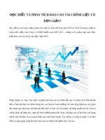 Đọc hiểu và phân tích báo cáo tài chính liệu có đơn giản