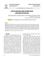 Chế tạo graphene bằng phương pháp lắng đọng hơi hóa học