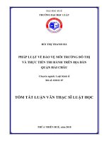 Pháp luật về bảo vệ môi trường đô thị, qua thực tiễn tại quận hải châu, thành phố đà nẵng (tt) 