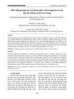 Bồi dưỡng năng lực sư phạm giáo viên trung học cơ sở dân tộc Khmer tỉnh An Giang