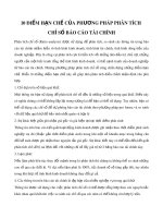 10 điểm hạn chế của phương pháp phân tích chỉ số báo cáo tài chính