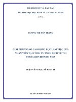 Giải pháp nâng cao động lực làm việc của nhân viên tại công ty TNHH dịch vụ thị thực 24h vietnam visa 