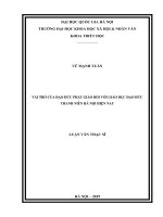 Vai trò của đạo đức phật giáo đối với giáo dục đạo đức thanh niên hà nội hiện nay 