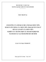 Ảnh hưởng của mối quan hệ lãnh đạo nhân viên, hành vi lên tiếng của nhân viên, trao quyền tâm lý đến sự gắn kết của nhân viên 