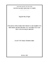 Ứng dụng công nghệ viễn thám và GIS nghiên cứu biến động đường bờ khu vực ven biển tây nam việt nam giai đoạn 2005 – 2017 