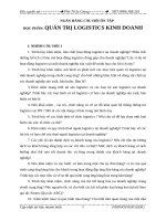 đề cương ôn thi môn quản trị logistics kinh doanh 