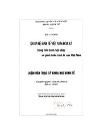 Quan hệ kinh tế việt nam   hoa kỳ trong tiến trình hội nhập và phát triển kinh tế của việt nam 