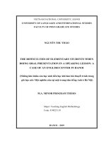 The difficulties of elementary students when doing oral presentation in a speaking lesson  a case of an english center in hanoi 