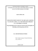 Enhancing motivation in vocabulary learning via online games  an action research project at a university in hanoi 
