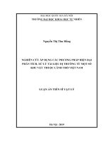 Nghiên cứu áp dụng các phương pháp hiện đại phân tích, xử lý tài liệu dị thường từ một số khu vực thuộc lãnh thổ việt nam 