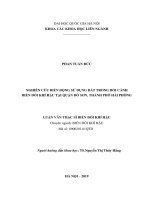 Nghiên cứu biến động sử dụng đất trong bối cảnh biến đổi khí hậu tại quận đồ sơn, thành phố hải phòng 