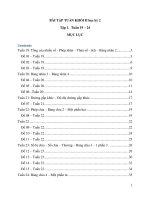 Bài tập tuần tập 1  khối 2 tuần 019 024 